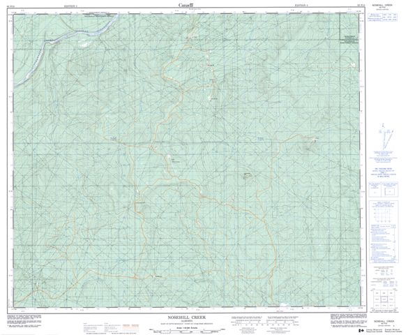Nosehill Creek Topographic Paper Map 083F15 at 1:50,000 scale