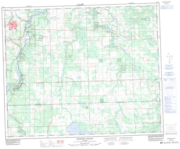 Drayton Valley Topographic Paper Map 083G02 at 1:50,000 scale