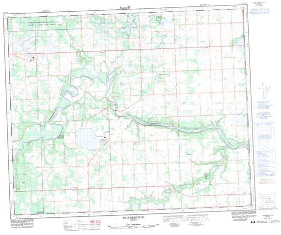 Telfordville Topographic Paper Map 083G08 at 1:50,000 scale