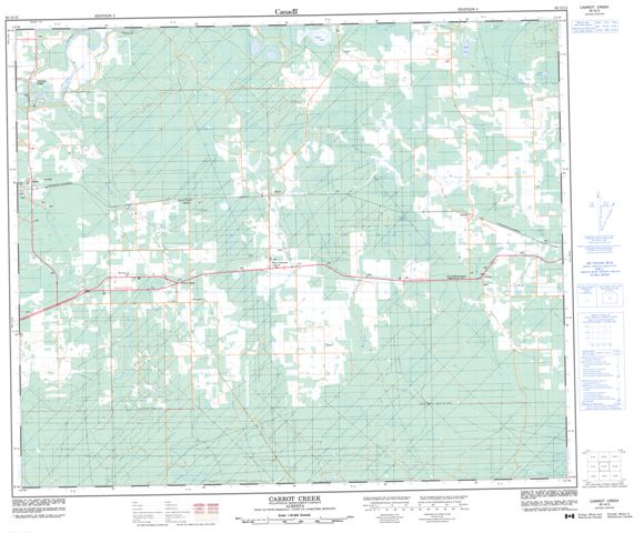 Carrot Creek Topographic Paper Map 083G12 at 1:50,000 scale