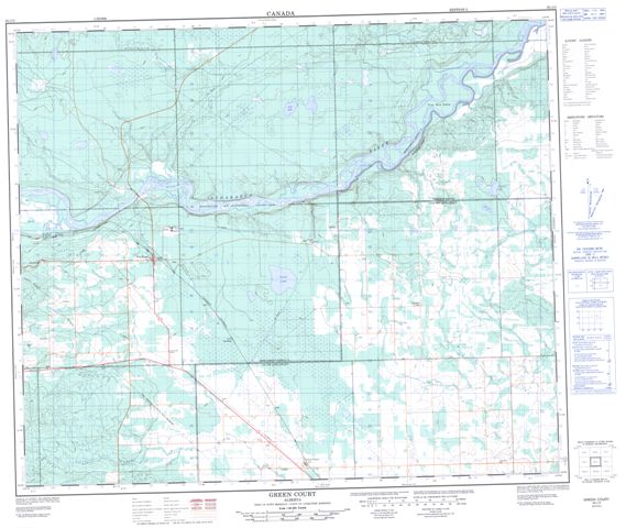 Green Court Topographic Paper Map 083J03 at 1:50,000 scale