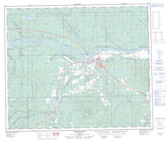 Whitecourt Topographic Paper Map 083J04 at 1:50,000 scale
