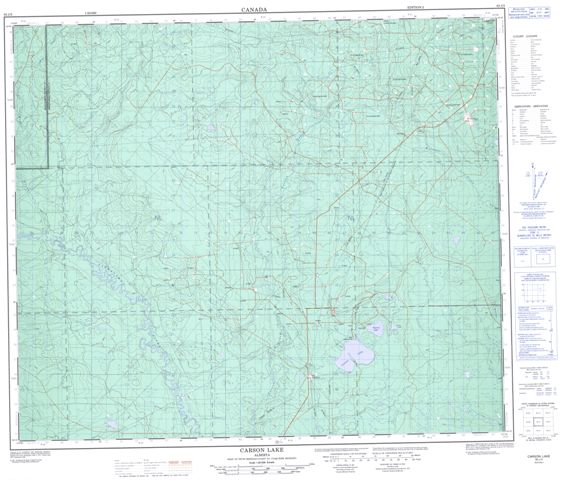 Carson Lake Topographic Paper Map 083J05 at 1:50,000 scale