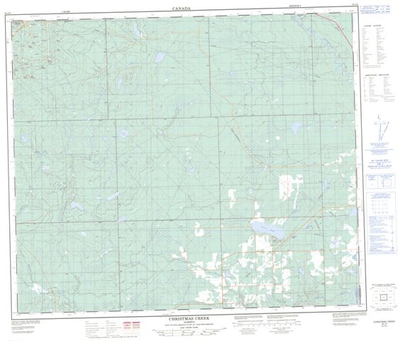 Christmas Creek Topographic Paper Map 083J06 at 1:50,000 scale