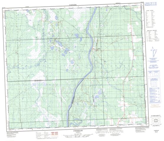 Chisholm Topographic Paper Map 083J16 at 1:50,000 scale