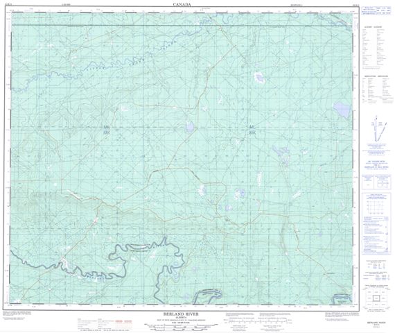 Berland River Topographic Paper Map 083K03 at 1:50,000 scale