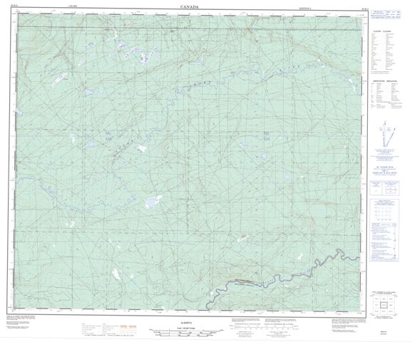 No Title Topographic Paper Map 083K04 at 1:50,000 scale