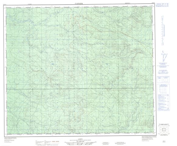 No Title Topographic Paper Map 083K09 at 1:50,000 scale