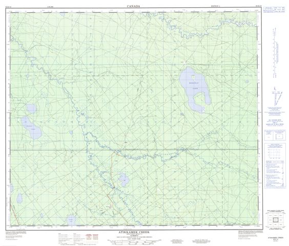 Atikkamek Creek Topographic Paper Map 083K10 at 1:50,000 scale