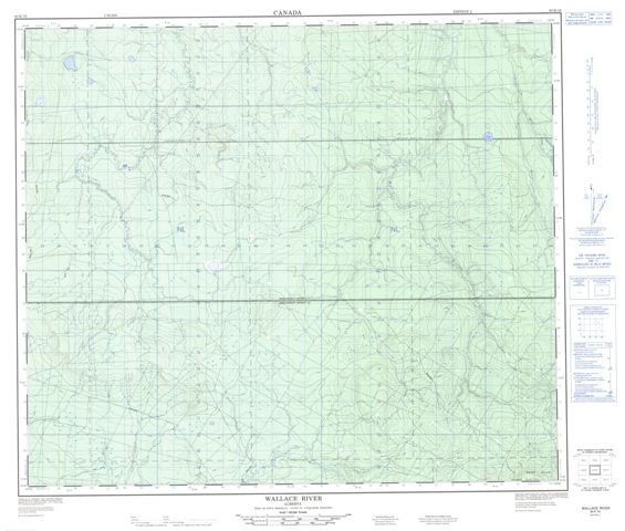 Wallace River Topographic Paper Map 083K16 at 1:50,000 scale