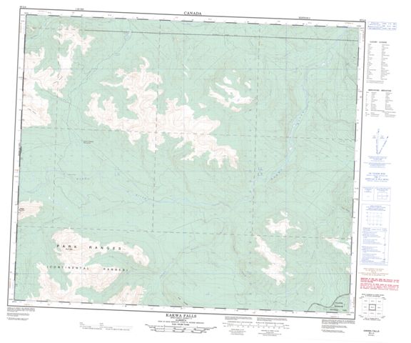 Kakwa Falls Topographic Paper Map 083L04 at 1:50,000 scale