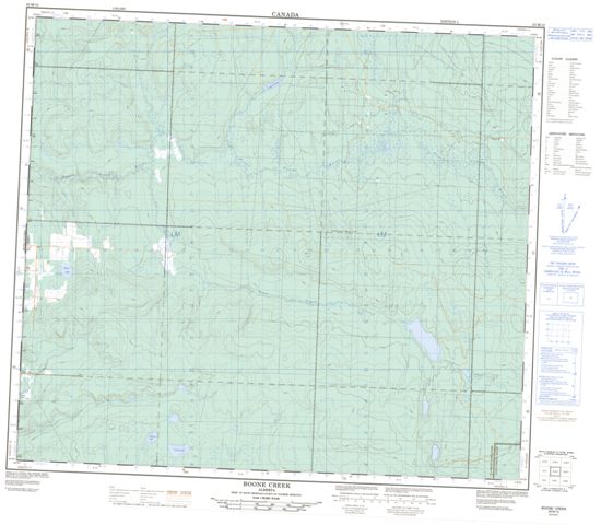 Boone Creek Topographic Paper Map 083M12 at 1:50,000 scale