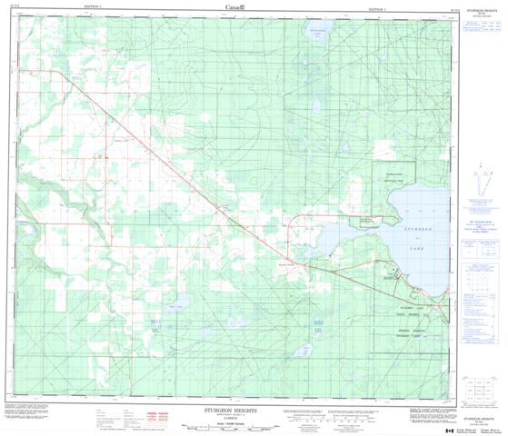 Sturgeon Heights Topographic Paper Map 083N04 at 1:50,000 scale