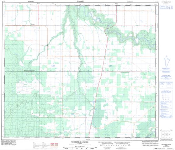 Whitemud Creek Topographic Paper Map 083N06 at 1:50,000 scale