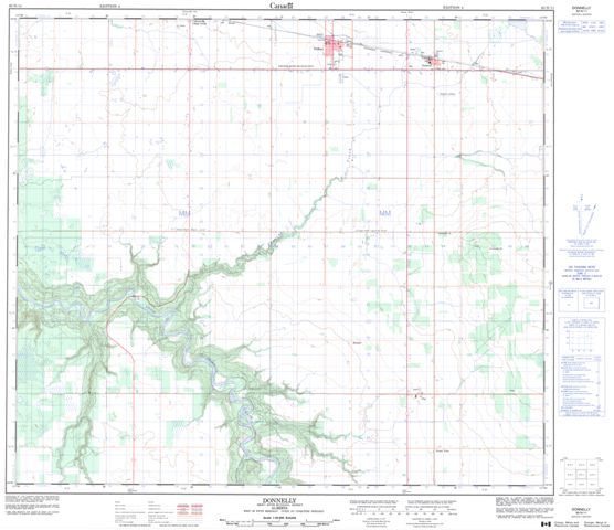 Donnelly Topographic Paper Map 083N11 at 1:50,000 scale