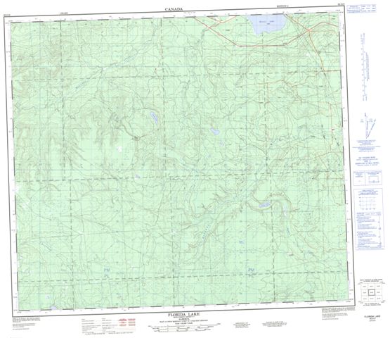 Florida Lake Topographic Paper Map 083O02 at 1:50,000 scale