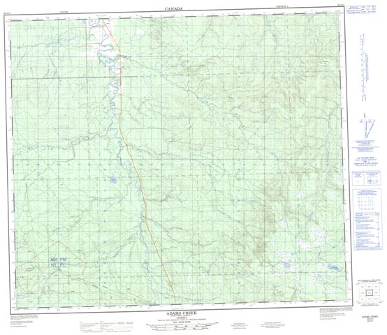 Adams Creek Topographic Paper Map 083O03 at 1:50,000 scale