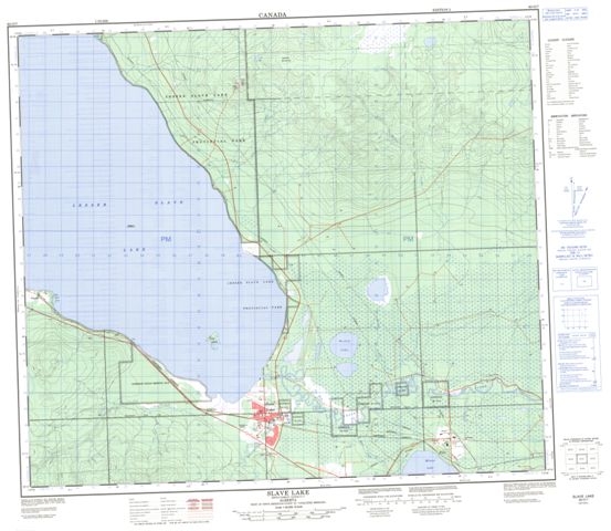 Slave Lake Topographic Paper Map 083O07 at 1:50,000 scale