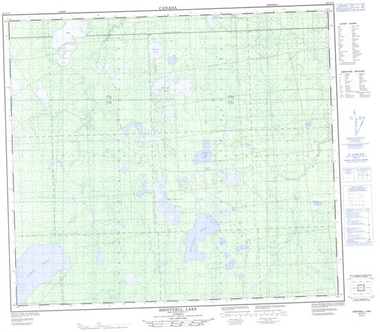 Brintnell Lake Topographic Paper Map 083O15 at 1:50,000 scale