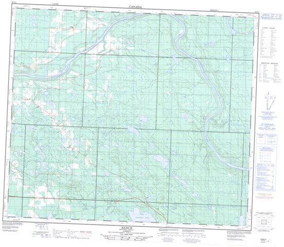 Ranch Topographic Paper Map 083P04 at 1:50,000 scale