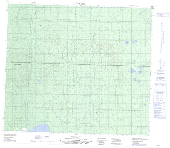 No Title Topographic Paper Map 083P11 at 1:50,000 scale