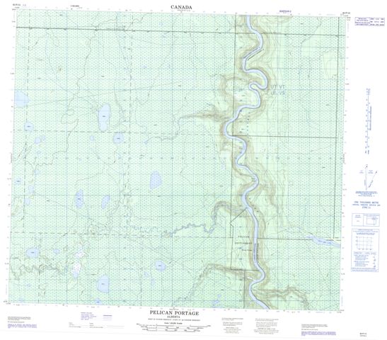 Pelican Portage Topographic Paper Map 083P15 at 1:50,000 scale