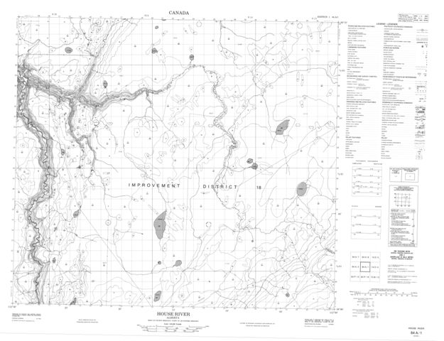 House River Topographic Paper Map 084A01 at 1:50,000 scale
