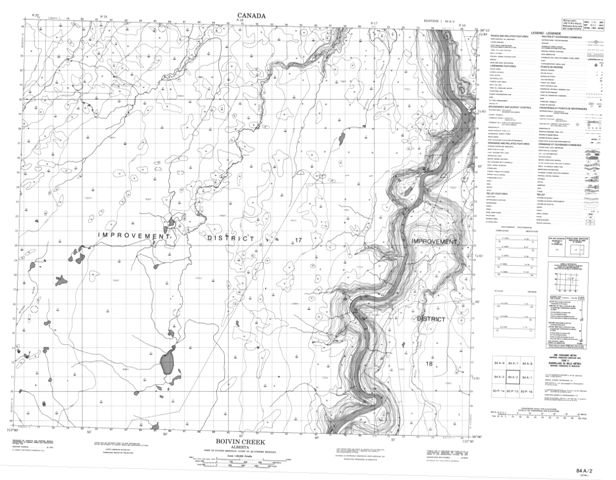 Boivin Creek Topographic Paper Map 084A02 at 1:50,000 scale