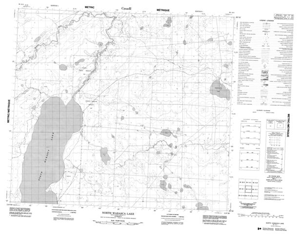 North Wabasca Lake Topographic Paper Map 084A04 at 1:50,000 scale