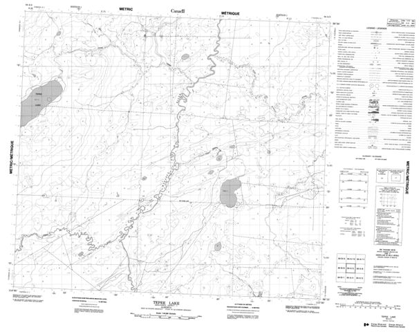 Tepee Lake Topographic Paper Map 084A05 at 1:50,000 scale