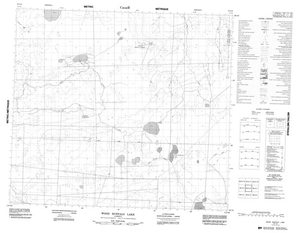 Wood Buffalo Lake Topographic Paper Map 084A06 at 1:50,000 scale