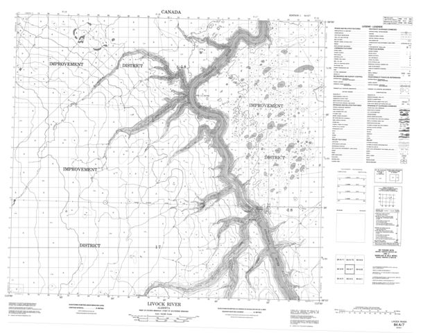 Livock River Topographic Paper Map 084A07 at 1:50,000 scale