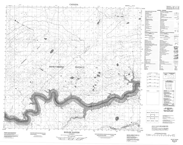 Boiler Rapids Topographic Paper Map 084A09 at 1:50,000 scale