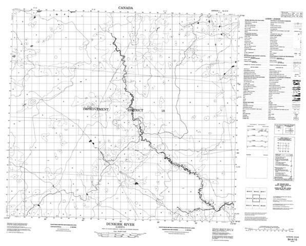 Dunkirk River Topographic Paper Map 084A15 at 1:50,000 scale
