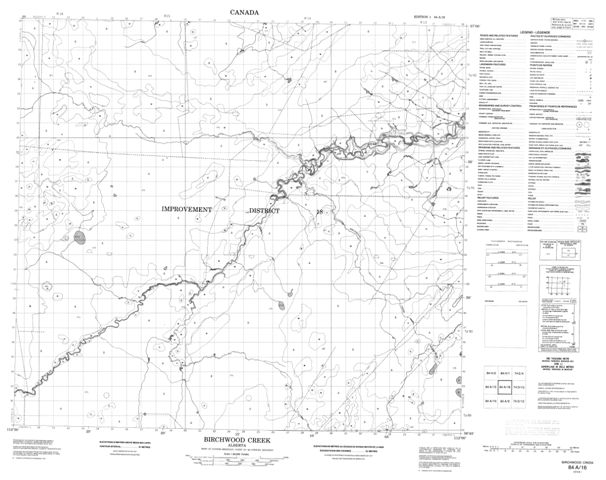 Birchwood Creek Topographic Paper Map 084A16 at 1:50,000 scale