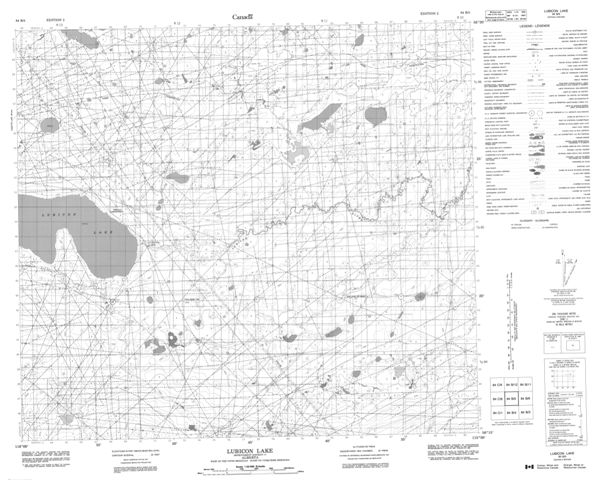Lubicon Lake Topographic Paper Map 084B05 at 1:50,000 scale