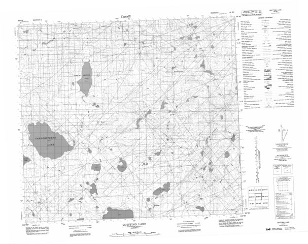 Quitting Lake Topographic Paper Map 084B09 at 1:50,000 scale
