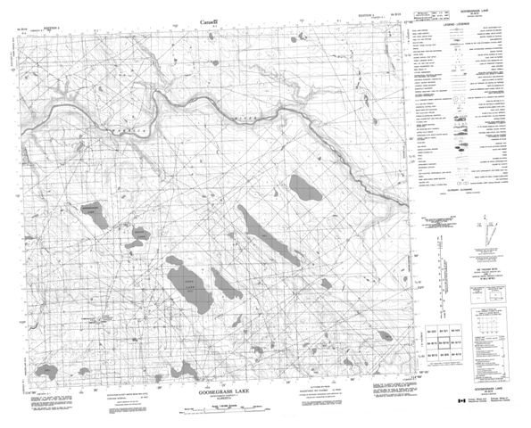 Goosegrass Lake Topographic Paper Map 084B16 at 1:50,000 scale