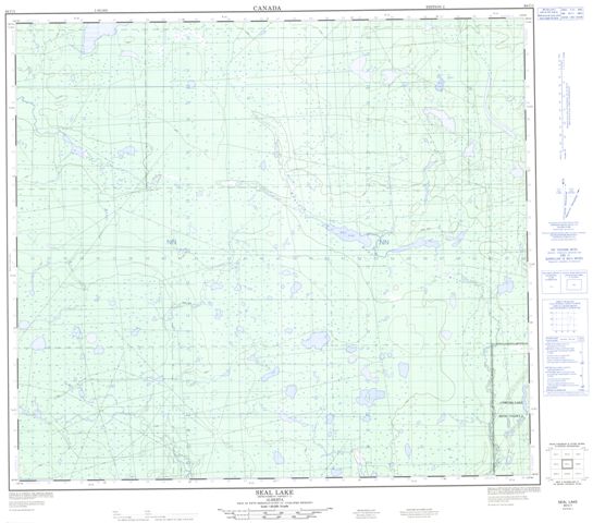 Seal Lake Topographic Paper Map 084C01 at 1:50,000 scale
