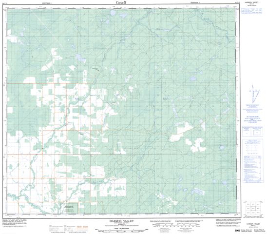 Harmon Valley Topographic Paper Map 084C02 at 1:50,000 scale