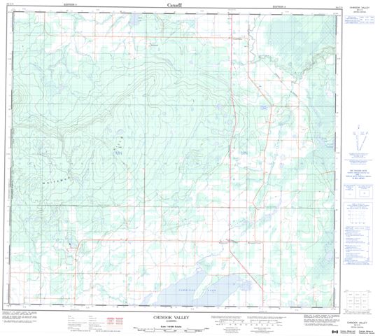 Chinook Valley Topographic Paper Map 084C05 at 1:50,000 scale