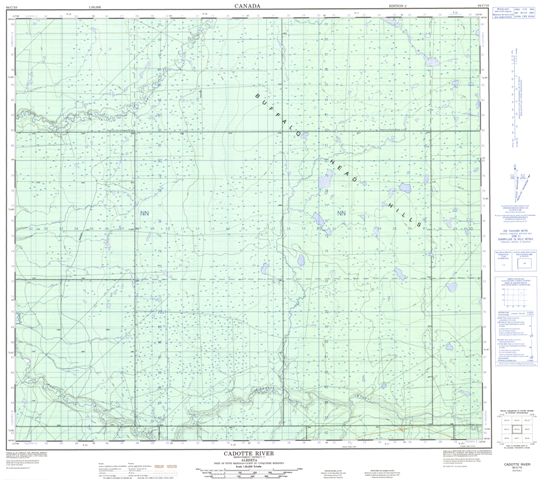 Cadotte River Topographic Paper Map 084C10 at 1:50,000 scale
