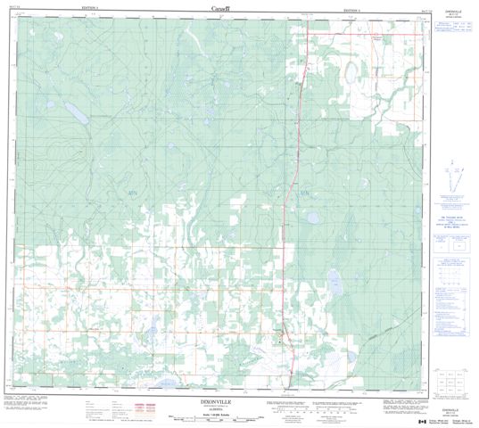 Dixonville Topographic Paper Map 084C12 at 1:50,000 scale