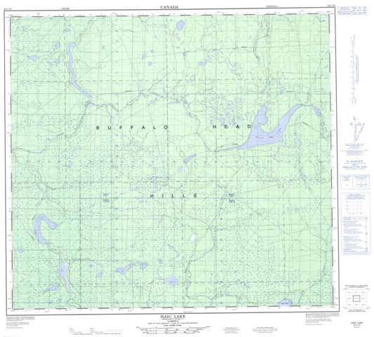 Haig Lake Topographic Paper Map 084C16 at 1:50,000 scale