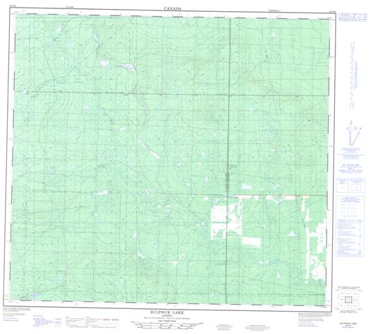 Sulphur Lake Topographic Paper Map 084D09 at 1:50,000 scale