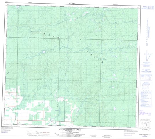 South Whitemud Lake Topographic Paper Map 084D10 at 1:50,000 scale