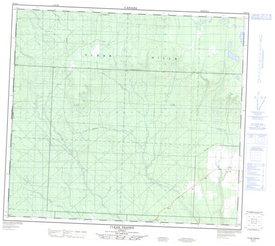 Clear Prairie Topographic Paper Map 084D12 at 1:50,000 scale