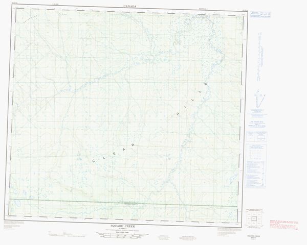 Square Creek Topographic Paper Map 084D14 at 1:50,000 scale
