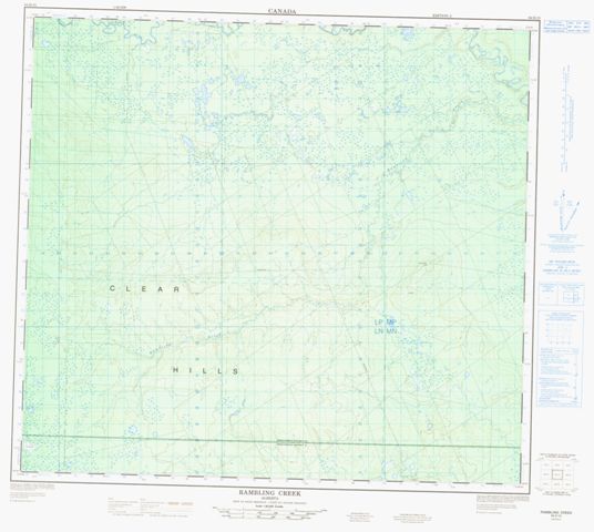 Rambling Creek Topographic Paper Map 084D15 at 1:50,000 scale