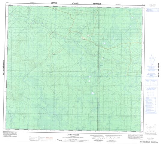 Lovet Creek Topographic Paper Map 084E01 at 1:50,000 scale
